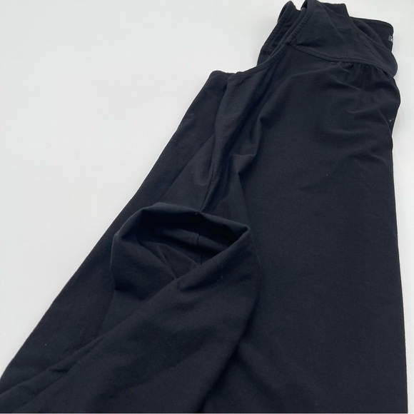 Eileen Fisher Black Knit Split Neck Sleeveless Dress Sz Large Summer Above Knee - Picture 7 of 13